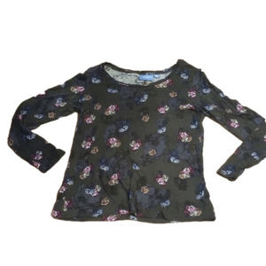 Simply Vera by Vera Wang floral long sleeve blouse, size large
